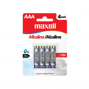 Maxell AAA size 1.5V Alkaline Batteries 4pcs card - LR03(GD)4B