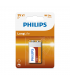 PHILIPS 9V Size LongLife Zinc Chloride Batteries 1pcs card (6F22L1B/97)