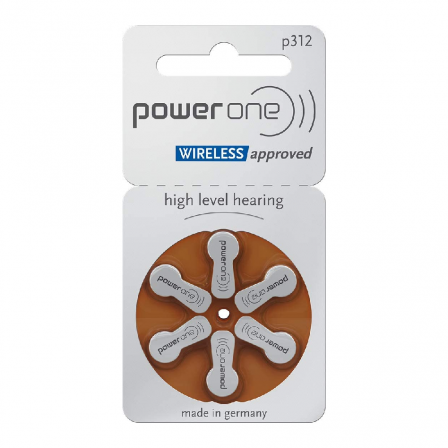 Power One by Varta Hearing Aid Battery (P312) 6-pcs card
