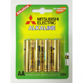 Mitsubishi AA size 1.5V Alkaline Batteries 4pcs card (LR6-4BP)