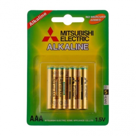 Mitsubishi AA size 1.5V Alkaline Batteries 4pcs card (LR03-4BP)